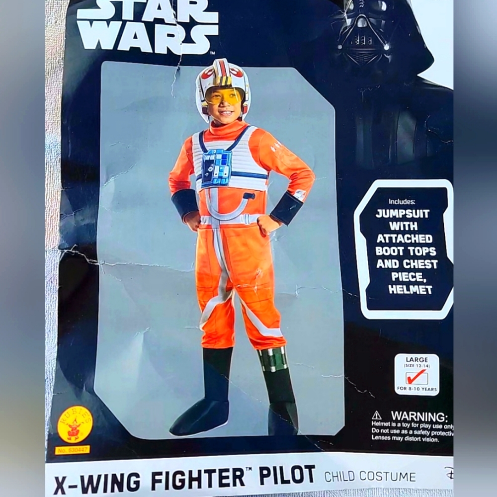 Star Wars X Wing Fighter Pilot Halloween Costume Boys Size Large Jumpsuit